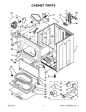 CABINET PARTS Diagram and Parts List for WED5610XW1  Whirlpool Dryer