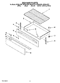 DRAWER PARTS Diagram and Parts List for RF265LXTB1  Whirlpool Range