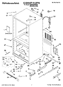 CABINET PARTS Diagram and Parts List for KBRP20ERSS02  KitchenAid Refrigerator