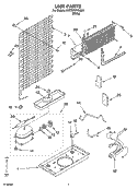 UNIT PARTS Diagram and Parts List for 8VET8WPKLQ01  Whirlpool Refrigerator