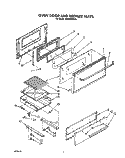 OVEN DOOR AND BROILER Diagram and Parts List for SE950PERW6  Whirlpool Range