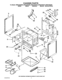 CHASSIS PARTS Diagram and Parts List for WFE510S0AT0  Whirlpool Range