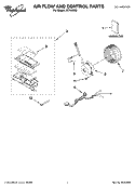 AIR FLOW AND CONTROL PARTS Diagram and Parts List for AD70USS0  Whirlpool Dehumidifier