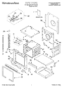 OVEN, LITERATURE Diagram and Parts List for KEBS177DSS8  KitchenAid Wall Oven