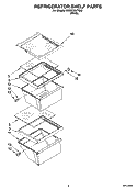 REFRIGERATOR SHELF PARTS Diagram and Parts List for RS22CQXTQ00  Roper Refrigerator