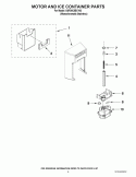 MOTOR AND ICE CONTAINER PARTS Diagram and Parts List for GSF26C5EXY03  Whirlpool Refrigerator
