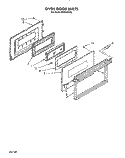 OVEN DOOR, LIT/OPTIONAL Diagram and Parts List for FGP355VL2  Whirlpool Range