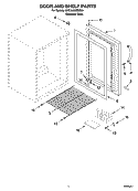DOOR AND SHELF PARTS Diagram and Parts List for KRCA06XRSS00  KitchenAid Refrigerator