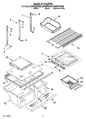 SHELF PARTS Diagram and Parts List for GR9FHMXVB00  Whirlpool Refrigerator