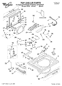 TOP AND LID, LITERATURE Diagram and Parts List for GVW9959KL2  Whirlpool Washer