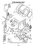 DRYER BULKHEAD Diagram and Parts List for LT4900XSW1  Whirlpool Washer Dryer Combo