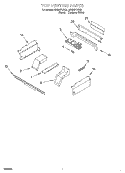 TOP VENTING Diagram and Parts List for RS696PXGB5  Whirlpool Range