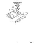 COOKTOP Diagram and Parts List for SE950PERW8  Whirlpool Range