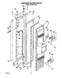 FREEZER DOOR Diagram and Parts List for KSSS36DAW04  KitchenAid Refrigerator