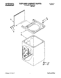 TOP AND CABINET, LIT/OPTIONAL Diagram and Parts List for CCW5244W0  Whirlpool Washer