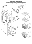 FREEZER LINER PARTS Diagram and Parts List for GD5RHAXTL01  Whirlpool Refrigerator