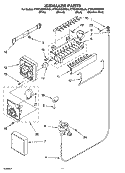 ICEMAKER PARTS Diagram and Parts List for KTRC22EMBL04  KitchenAid Refrigerator