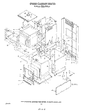 OVEN CABINET Diagram and Parts List for KEMS376TWH0  KitchenAid Microwave Oven Combo
