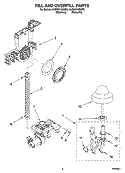 FILL AND OVERFILL PARTS Diagram and Parts List for KUDS01VMSS0  KitchenAid Dishwasher