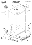 CABINET, LITERATURE Diagram and Parts List for GD2SHKXKQ01  Whirlpool Refrigerator