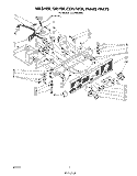 WASHER/DRYER CONTROL PANEL Diagram and Parts List for LT5100XSW0  Whirlpool Washer Dryer Combo