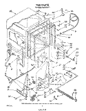 TUB, LITERATURE AND OPTIONAL Diagram and Parts List for DU9700XR1  Whirlpool Dishwasher