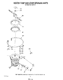 HEATER, PUMP AND LOWER SPRAYARM Diagram and Parts List for DU7600XS2  Whirlpool Dishwasher