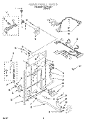 REAR PANERL Diagram and Parts List for 9CA2781XSN1  Whirlpool Washer