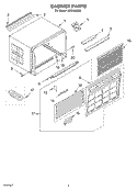 CABINET PARTS Diagram and Parts List for ACQ184XM0  Whirlpool Air Conditioner