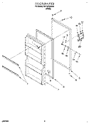 DOOR Diagram and Parts List for TVF15FRAW00  Whirlpool Freezer