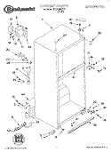 CABINET Diagram and Parts List for 3XKVN490F03  Whirlpool Refrigerator