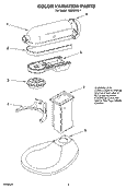 COLOR VARIATION PARTS Diagram and Parts List for KSMC50S-1  KitchenAid Mixer