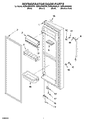 REFRIGERATOR DOOR PARTS Diagram and Parts List for KSRA25KKSS01  KitchenAid Refrigerator