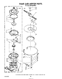 PUMP AND MOTOR Diagram and Parts List for DP3000XRN1  Whirlpool Dishwasher