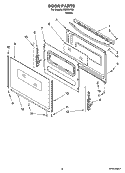 DOOR PARTS, OPTIONAL PARTS Diagram and Parts List for RME30100  Roper Range
