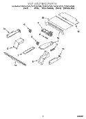 TOP VENTING PARTS, OPTIONAL PARTS Diagram and Parts List for YKEBS107DM6  KitchenAid Wall Oven
