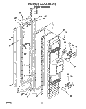 FREEZER DOOR Diagram and Parts List for KSSS36DBW01  KitchenAid Refrigerator