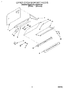 UPPER OVEN SUPPORT Diagram and Parts List for RM980PXYN1  Whirlpool Microwave Oven Combo