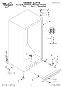 CABINET, LITERATURE Diagram and Parts List for EL7ATRRKS00  Whirlpool Refrigerator
