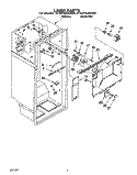 LINER Diagram and Parts List for ET22PKXAN00  Whirlpool Refrigerator