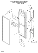REFRIGERATOR DOOR Diagram and Parts List for 4ED27DQXBN00  Whirlpool Refrigerator