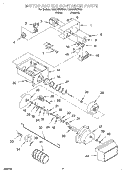 MOTOR AND ICE CONTAINER Diagram and Parts List for CS22AEXHN01  Crosley Refrigerator