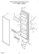 REFRIGERATOR DOOR Diagram and Parts List for ED25TEXHW01  Whirlpool Refrigerator