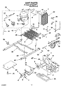 UNIT PARTS Diagram and Parts List for KSRJ22IMST10  KitchenAid Refrigerator