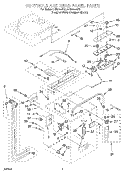 CONTROLS AND REAR PANEL Diagram and Parts List for LCR7244DQ3  Whirlpool Washer