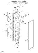 FREEZER DOOR Diagram and Parts List for GD5LHGXKQ00  Whirlpool Refrigerator