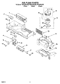 AIR FLOW PARTS Diagram and Parts List for YGH8155XJQ0  Whirlpool Microwave