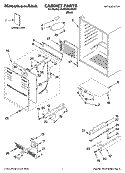 CABINET PARTS Diagram and Parts List for KURO24LSBX01  KitchenAid Refrigerator