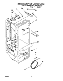 REFRIGERATOR LINER Diagram and Parts List for KSRE25FHWH02  KitchenAid Refrigerator