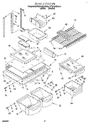 SHELF Diagram and Parts List for KTRP18KDWH01  Whirlpool Refrigerator